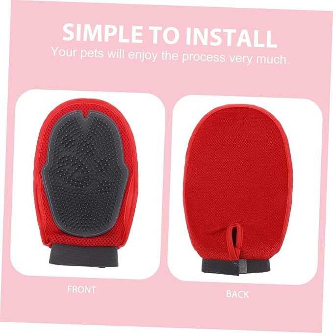 balacoo Pet Massage Brush Glove Double Sided Glove Brush Dog Dematting Comb Pet Shaver for Cats and Grooming