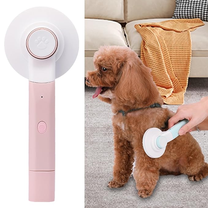 Dog Grooming Brush | Rechargeable Massage with Nail File | Cat Brush Dog Grooming Supplies - for Long Short Hair Undercoat Removal Cleaning Bathing Dematting Indoor Home