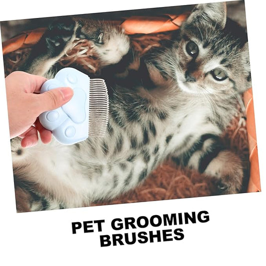 SUPVOX 2pcs Cat Grooming Supplies Cat Deshedding Comb Pet Hair Removal Combs for Flea