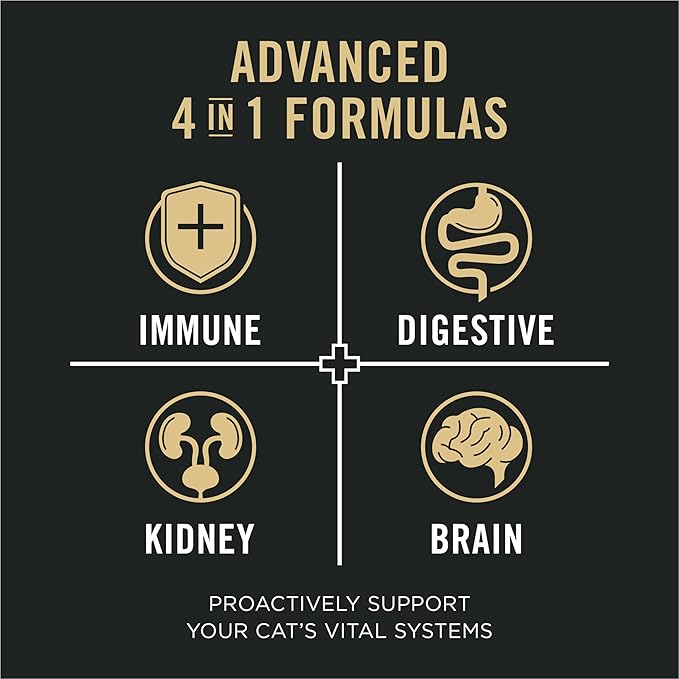 Purina Pro Plan Vital Systems Chicken Wet Cat Food Pate 4-in-1 brain, kidney, digestive and immune formula - (Pack of 24) 3 oz. Cans