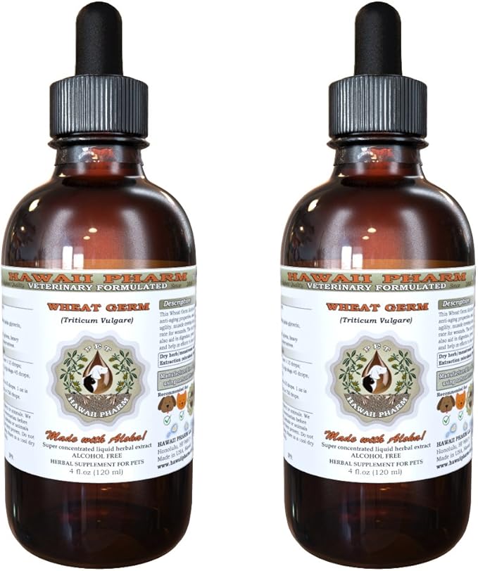 Wheat Germ, Veterinary Natural Alcohol-Free Liquid Extract, Pet Herbal Supplement 2x4 oz
