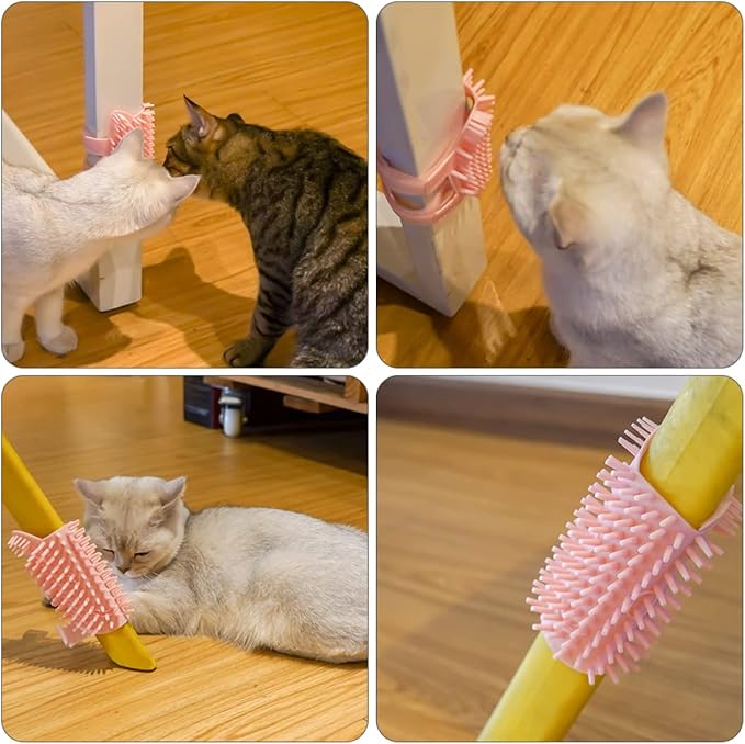 Massaging Self-Cleaning Slicker Grooming Brush for Cats - Pet Corner Beauty and Supply Tool