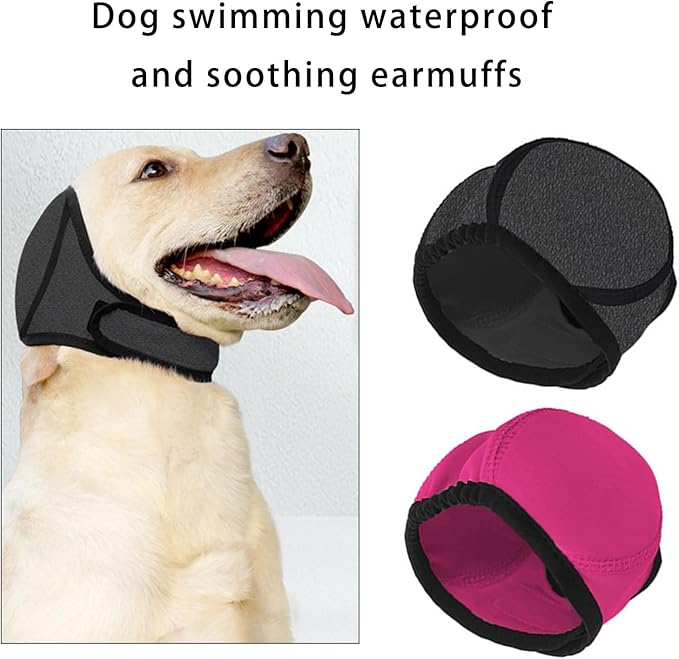 Peiiwdc Dog Ear Covers Earmuffs Hearing Protections for Pet Wrap for Grooming Bathing Blowing Drying Supplies Dog Protections Noise Cancelling