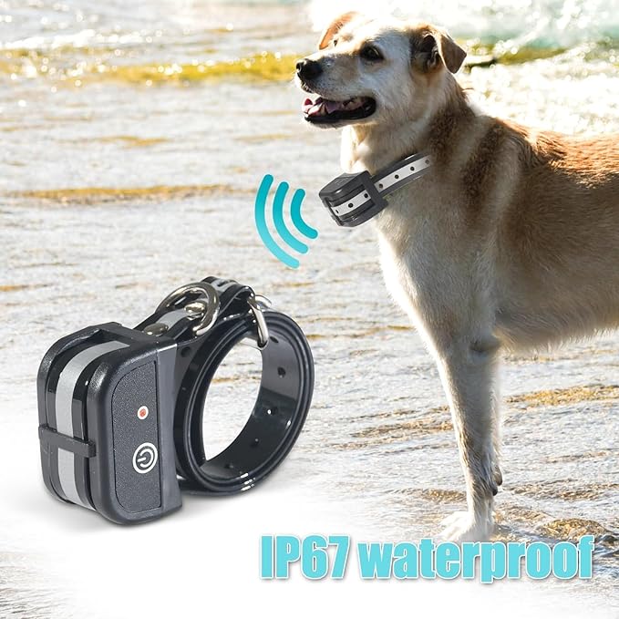 Plkm Dog Wireless Fence Electric Pet Containment System, Adjustable Control Range 100 to 2000 Feet, Safe Effective No Randomly Over Correction, Rechargeable Waterproof Collar Receiver