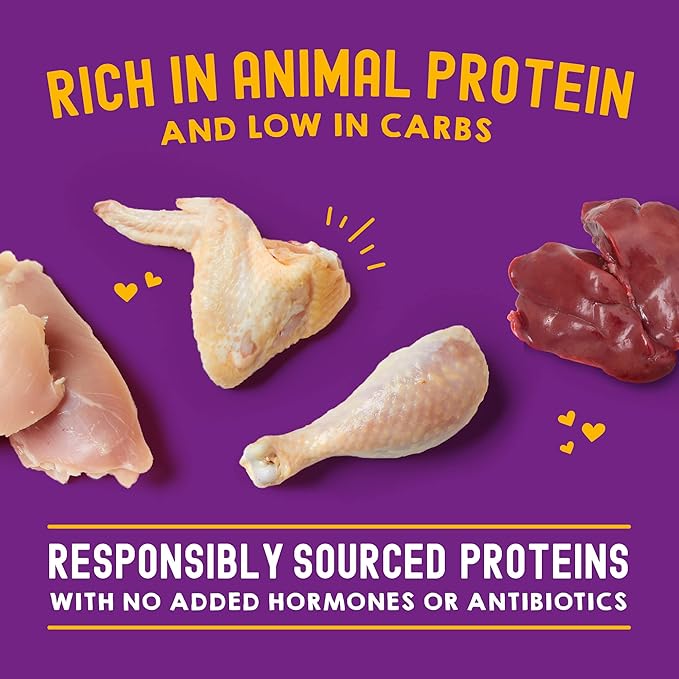 Stella & Chewy's Carnivore Cravings Wet Cat Food Pouches - Premium Chicken & Chicken Liver Recipe - Grain-Free Morsels & Gravy - Perfect for Picky Eaters - Complete Meal or Topper - 2.8oz, 12-Pack