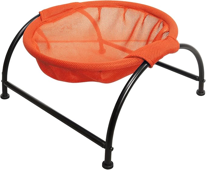 MW Cat Hammock Bed - Free-Standing Pet Sleeping Supplies, Whole Wash, Stable & Breathable (Orange)