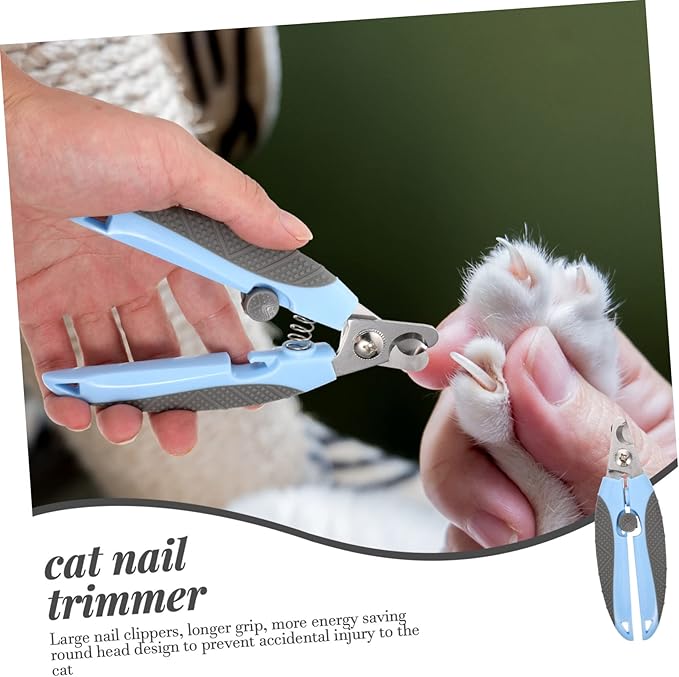 Garneck Convenient Cat Clipper Professional Pet Nail Trimmer Ergonomic Design for Safe Easy Clipping Portable Cat Grooming Tool