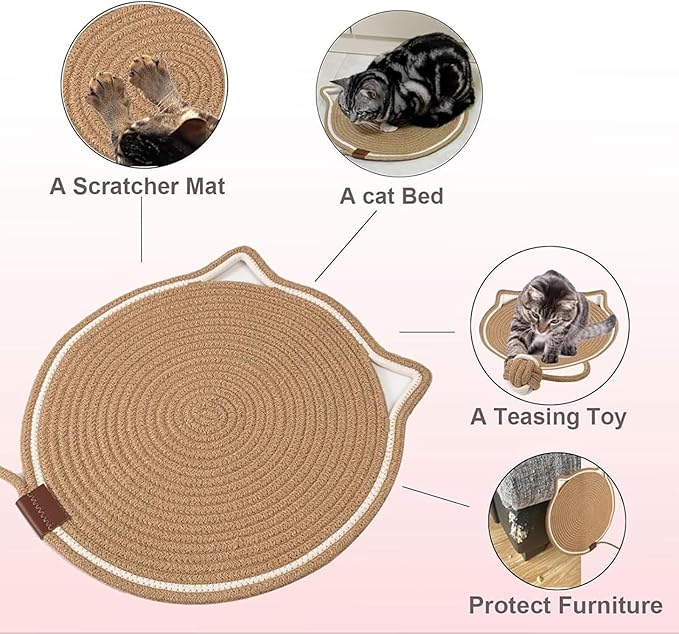 Pets Dual Scratching Pad, Cat Scratch Mats for Indoor Cats, Dual Scratching Pad for Cats, Scratching Pads for Indoor Cat(Yellow, 50cm-20IN)