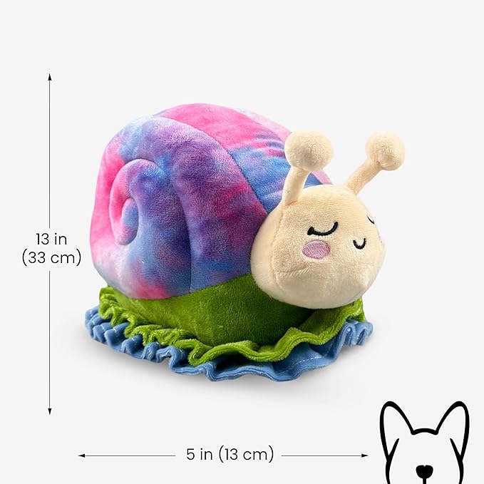 NANDOG My BFF Cargot The Snail Plush Dog Toy Dream Collection – Soft Squeaky Pet-Only Toys for Dogs & Cats – Durable, Cuddly & Adorable Pet Companions for Playtime, Fetch & Snuggles