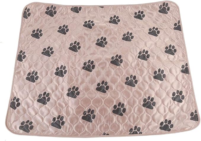Reusable Dog Pee Pad, Absorbent Pet Urine Mat for Dogs and Cats, 4 - Layer Machine Washable Mat with Barrier for Hard Floors, Print Design in (80 * 90cm)