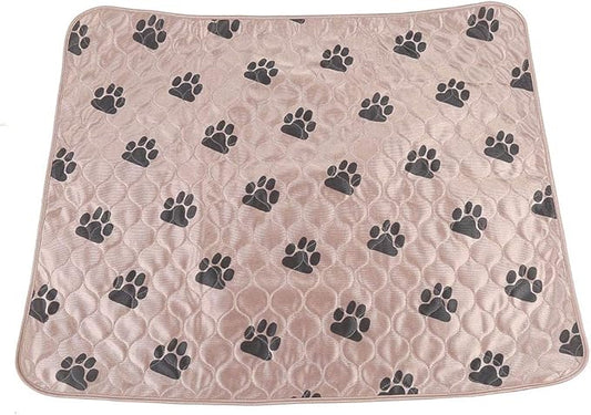 Reusable Dog Pee Pad, Absorbent Pet Urine Mat for Dogs and Cats, 4 - Layer Machine Washable Mat with Barrier for Hard Floors, Print Design in (80 * 90cm)