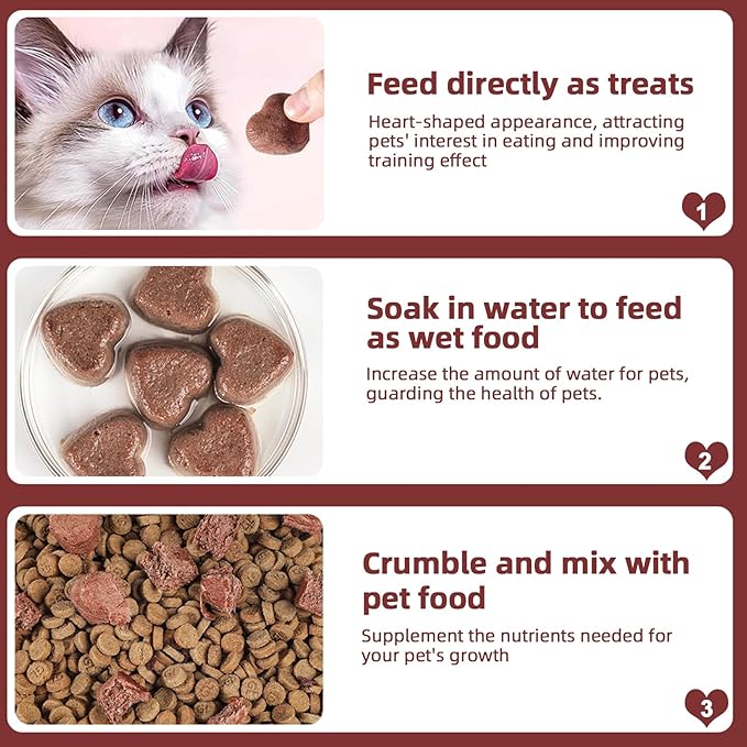 Freeze-Dried Rabbit Blood and Dogs Treat Pouch Bag,High Protein Freeze-Dried Pet Food for Dogs Cats,Supplemental Iron.Portable Pet Pocket Waist Clip Bag,ncludes Clip and Carabiner