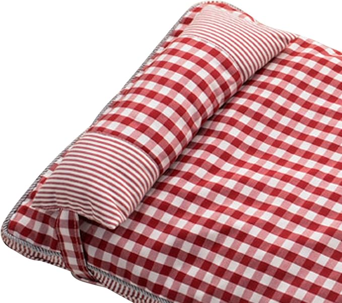Dog Sofa Bed, Removable Washable Cover, 4 Season Universal, Soft Plush Plaid Cat Bed, Comfortable Pet Supplies (S)