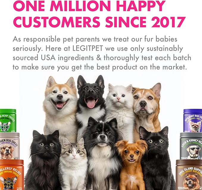 LEGITPET Probiotic Cat Treats with Prebiotics – Digestive Support Soft Chews with Pumpkin & Papaya – Supports Gut Health, Stool Quality & Immune Function – 100 Pet Chicken-Flavored Chews