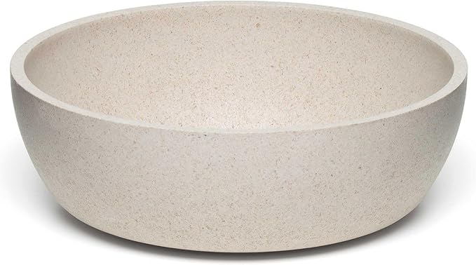 Loving Pets - Dolce Bamboo - Eco-Friendly Pet Bowls & Dishes for Dog, Cats, Puppy Food and Water Bowl -Sustainable and Dishwasher Safe, Made with Real Bamboo (Small, Oat-Beige)