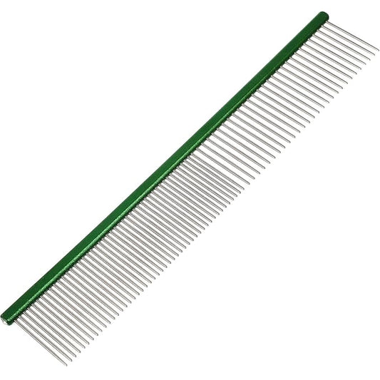 Wear-resistant Multi-function Pet Dematting Comb Lightweight Aluminum Dog and Cat Grooming Tool for Shedding Control with Detangling Teeth, Portable Green Comb for Daily Use