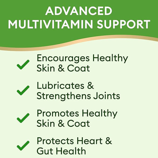 15-in-1 Liquid Multivitamin for Dogs & Cats - Glucosamine for Dogs, Cranberry, Vitamin B Complex - Balanced Ingredients for Joint, Digestive, Immune, Skin & Coat and UTI Support - US Made - 2.0Fl Oz