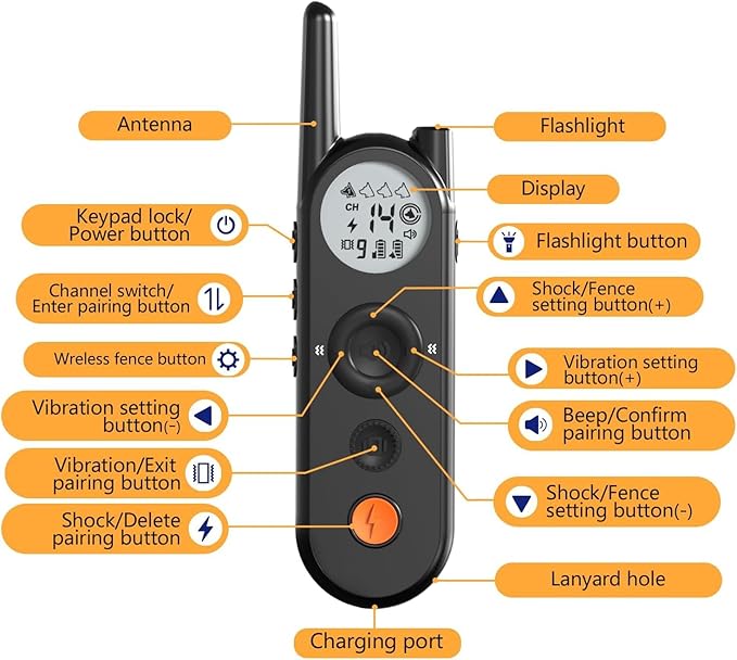 X3 Wireless Dog Fence & Training Collar for 2 Dogs, 3500FT Adjustable Fence & 6100FT Remote Collar, IPX7 Waterproof, 185 Days Standby Rechargeable Battery, 3 Training Modes, 10-130 lbs