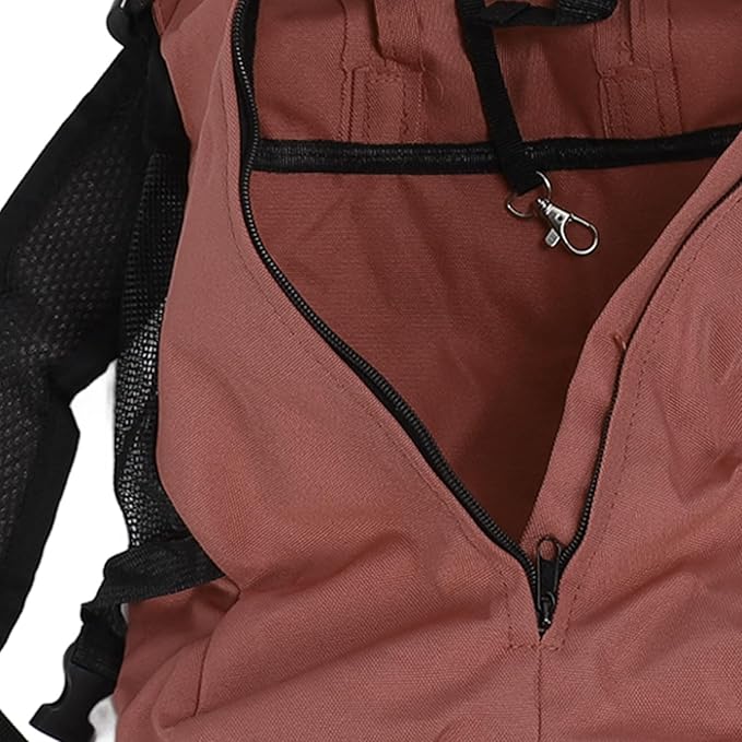 Zerodis Pet Carrier Backpack Front Back with Ventilated Mesh Hands Free for Travel Outdoor Hiking Cycling Cat Dog Supplies (Brown)