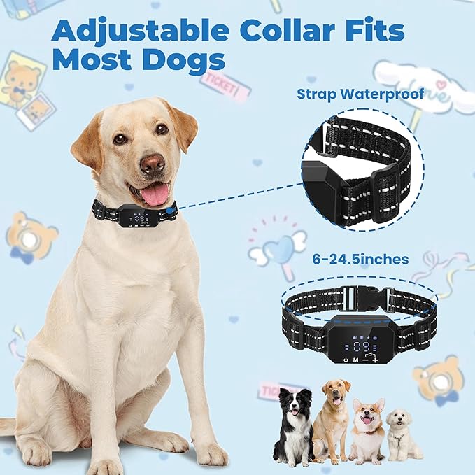 Wireless Dog Fence, GPS Dog Collar System with 3 Warning Modes, Outdoor Use Rechargeable Wireless Pet Fence, Range 98-3280 FT
