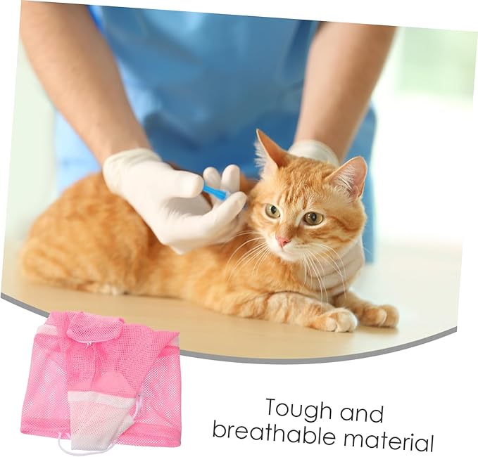 Multi-Function Cat Grooming Bag Breathable Pet Bathing Pouch for Nail Trimming Easy Bathing Grooming Design for Cats