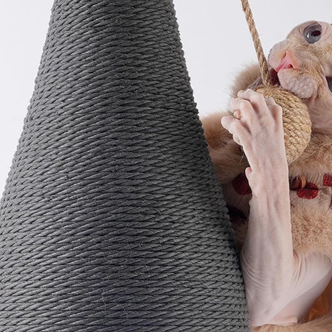 Vertical Cat Scratching Posts,with Ball Wine Bottle Natural Accessory | Stimulating Cat Toys | for Mental Stimulation Simulation Home Play Training Floor Play Travel Indoor
