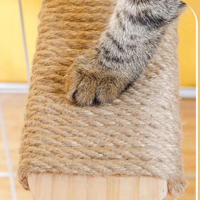 Cat Climbing Steps Scratching Tree - 2pcs Scratching Steps Sisal Hemp Cage Shelf Ladder Pets Perch Furniture Inside The cage with Install Screws (S)