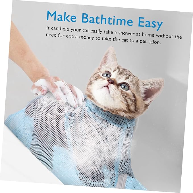 Cat Grooming Bag Muzzle Kitten Bathing Washing Bag Comfortable Net for Cats