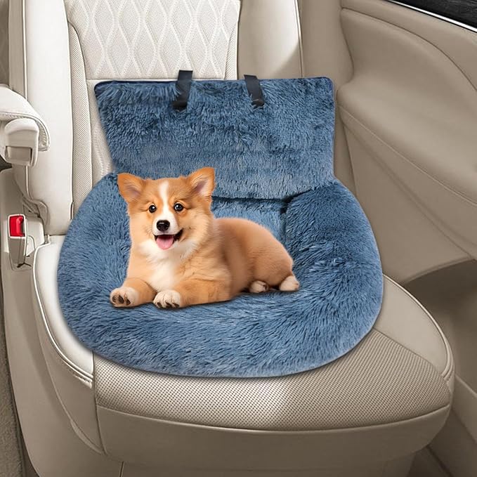 Small Dog Car Seat - Large Cat Car Seat Travel Cushion | Washable Cushion Comfortable Travel Bed for Vehicle Truck Camping Adventures Vet Visit Daily Commuting Traveling