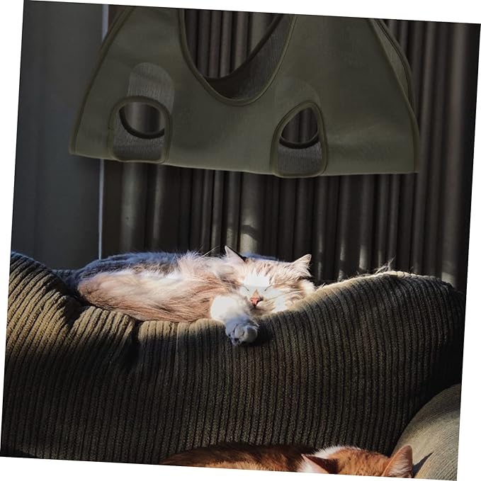 Kisangel Convenient Pet Grooming Hammock for Cats and Dogs Easy to Use Practical and Washable Beauty Hammock for Nail Trimming and Grooming Medium Light Green