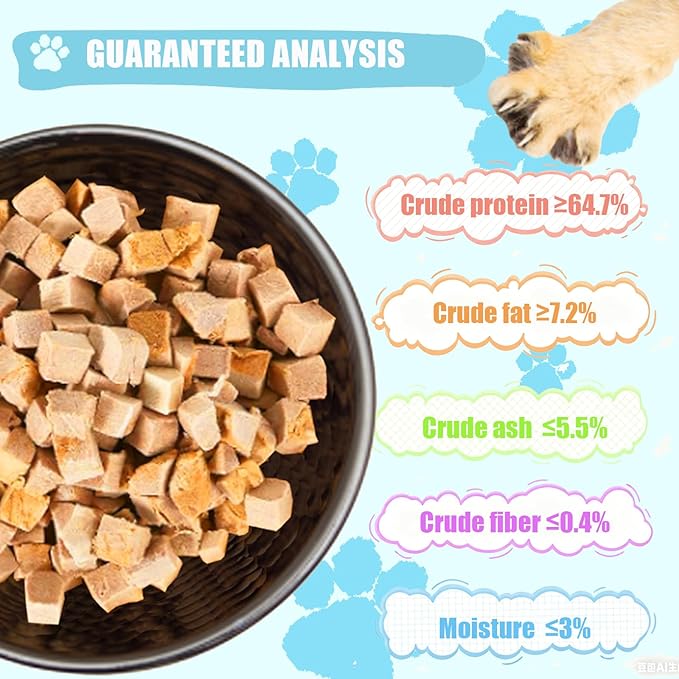 Freeze-Dried Salmon Treats for Cats & Dogs – 100% Wild Caught, Single Ingredient, High-Protein, No Additives or Preservatives – Nutrient-Rich, Grain-Free Healthy Snack-2.5Oz