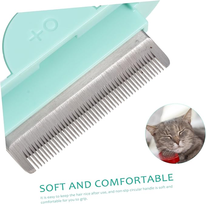 BESPORTBLE Cat Hair Removal Comb with Massage Function Lightweight Pet Grooming Brush for Shedding and Tangle Removal Suitable for Long and Haired Cats