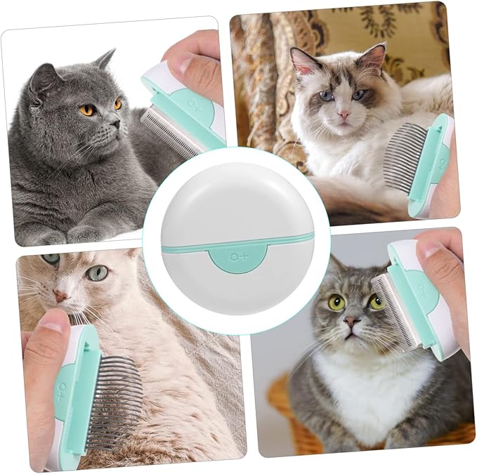 Cat Hair Comb Grooming Tool for Cats and Kittens Lightweight Mint Green Massage Brush with Comfortable Grip Removes Loose Hair Tangles Knots and Dander Portable for Long Fur