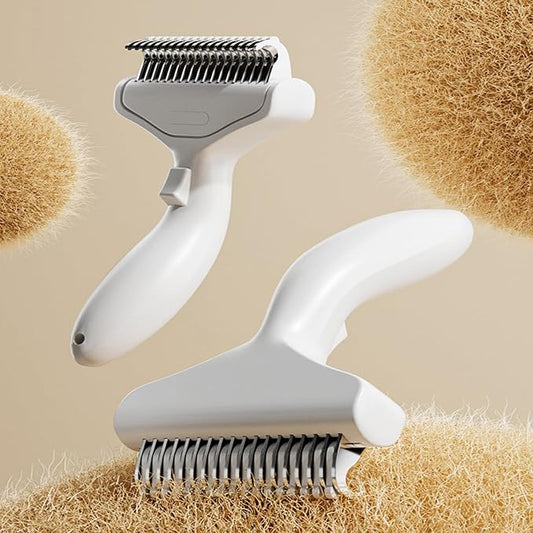 Stainless Steel Pet Detangling Comb for Dog Cats to Remove Shedding Furs Hair Mats Knots and Tangles Grooming Tool Pet Deshedder Comb