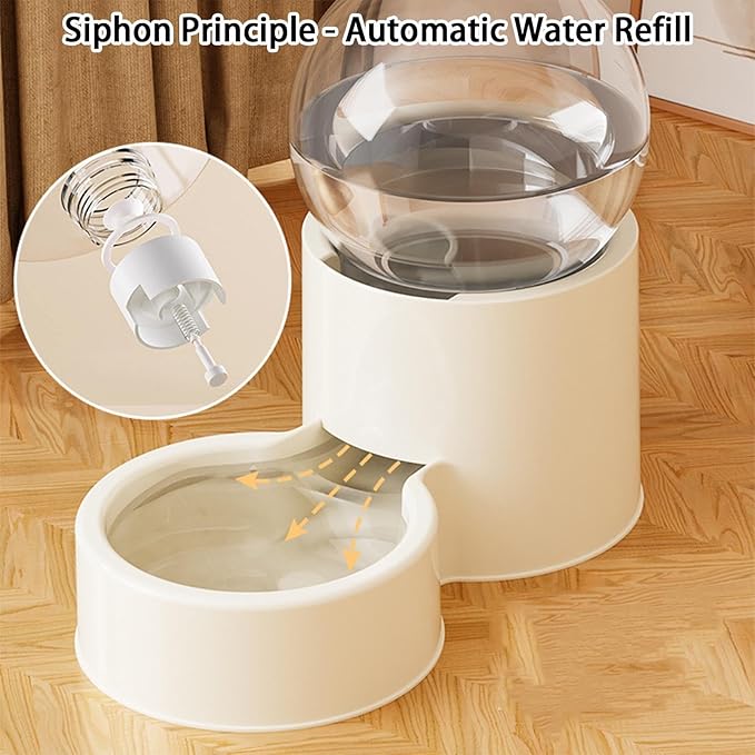 Automatic Cat Feeder | Automatic Dog Food Dispenser | Large Capacity Puppy Water Drinker for Indoor Patio, Living Room, Home, Holidays, Travel and Home