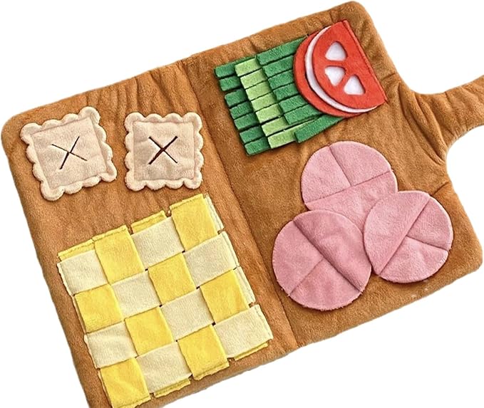 Dog Sniffing Food Puzzle Toy for Pet Plush Book Snuffle Soft Teething Cute Dog Entertainment Supply Accessory