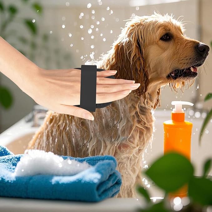 Dog Scrubber for Bath - Silicone Soothing Massage Pet Grooming Supplies | Dog Scrubber - for Long Short Haired Puppy Cats Kitten Care
