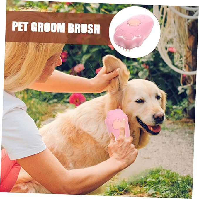 2Pcs Pet Bath Brush Steam Cat Grooming Tool for Dogs and Cats Self Cleaning Portable Massage Brush for Pet Owners with Multiple Furry Friends