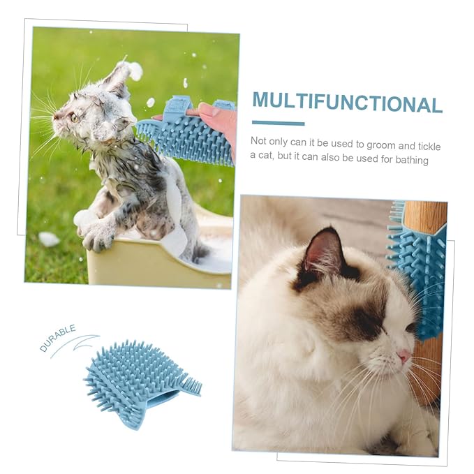VICASKY Pet Grooming Brush Silicone Massage Brush Cat Wall Matted Fur Remover for Cats Flea Comb