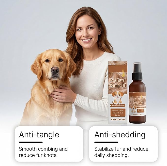 Pet Hair Oil, Gentle Care Aid, 4.06x1.18 Inches Groomers Tool, Professional Nourishing Device with Secure Grip, Compact Supply with Daily Use, Home Accessories for Office Bedroom Living Room and Study