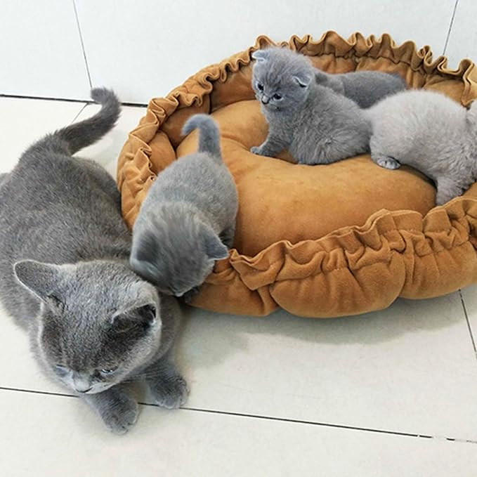 Windproof Warm Pet Bed House Drawstring Design Washable Soft Cushions Kennel for Small Dogs Cats Pet Supplies Dog Sleeping Outside Dog Sleeping Indoor