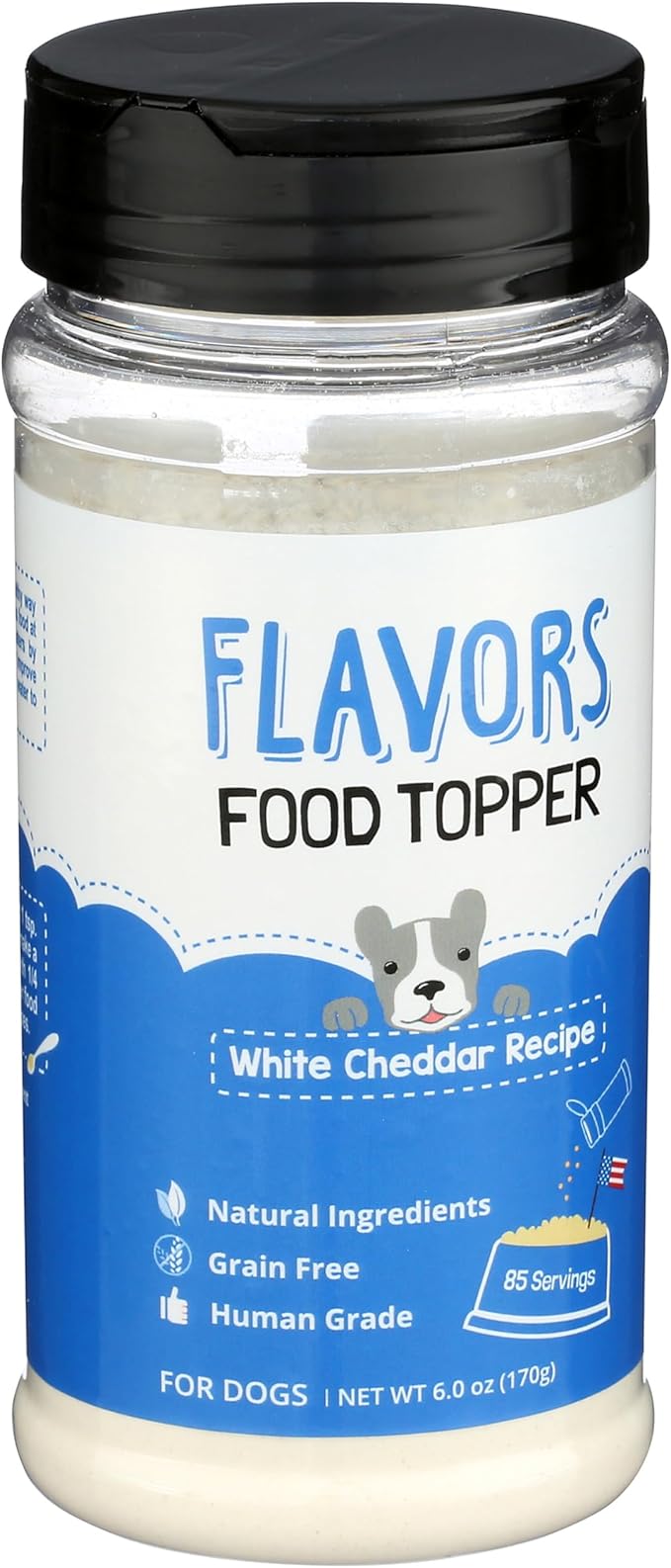 Flavors Food Topper for Dogs, White Cheddar Recipe, 6-Ounce, Pack of 2