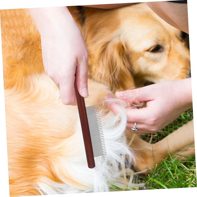Sosoport 3pcs Dog Cat Hair Comb Pet Grooming Supplies Small Dogs Accessories Wooden Handle Tear Stain Brush
