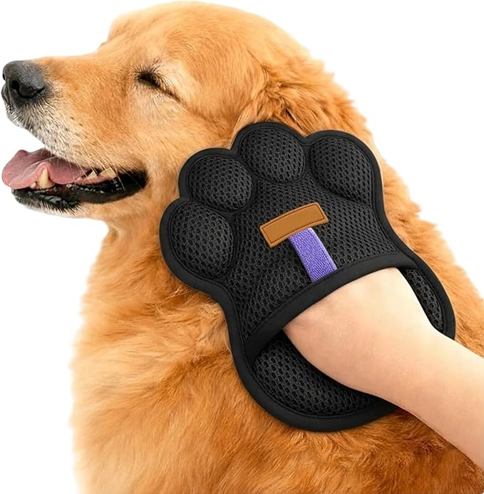 Reusable Pet Grooming Glove - Static Hair Remover Scrubber, Cleaning Tool for Cats Dogs, Comfortable Hand Fit Design, Pet Care Feature, Suitable for Furniture Carpet Couch Car Seat