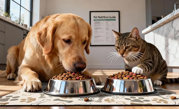 Dog Food Mat, Absorbent Waterproof Non-Slip Pet Cat Bowl Feeding Mat for Food & Water Pet Supplies 12 * 20"