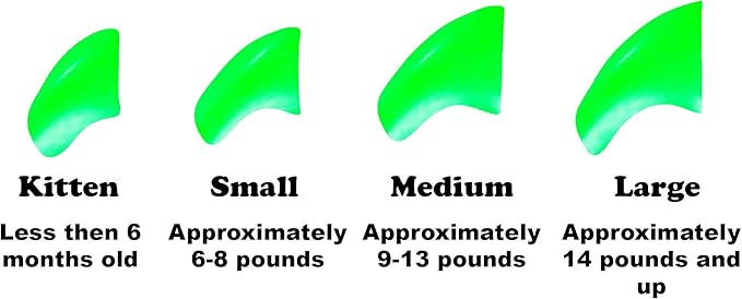6 Month Supply Soft Nail Caps for Cats NEON Green Large - Extra Adhesives