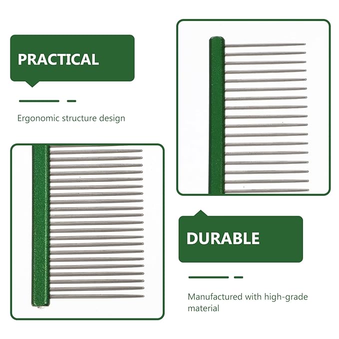 TOYANDONA Portable PET Grooming Comb for Dogs and Cats Wear-Resistant Aluminum Dematting Brush for Daily Use and Removing Tangles Lightweight and Compact Fur Comb