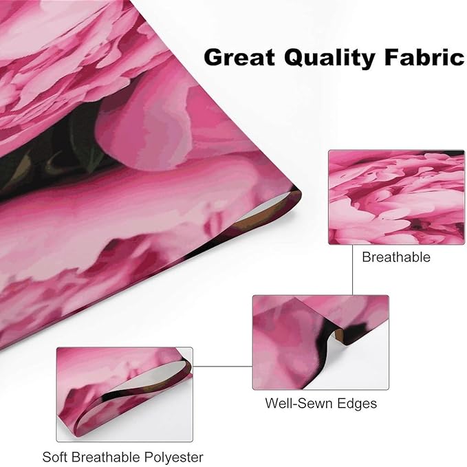 Dog Bandana Spring Pet Scarf Adjustable Triangle Pink Peony Printing Dog Bib Washable Polyester Puppy Bandana for Small Medium Large Dogs Cat Birthday Party Supplies