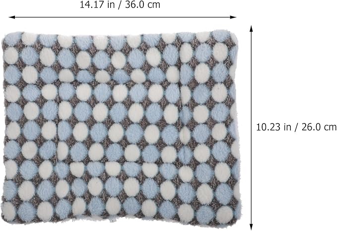 ABOOFAN 2pcs Pet Sleeping Mats Warm Floor Throw Mats Blue Polka Dot Soft Sofa Cushion Pads for Dogs and Cats Autumn Winter Pet Supplies