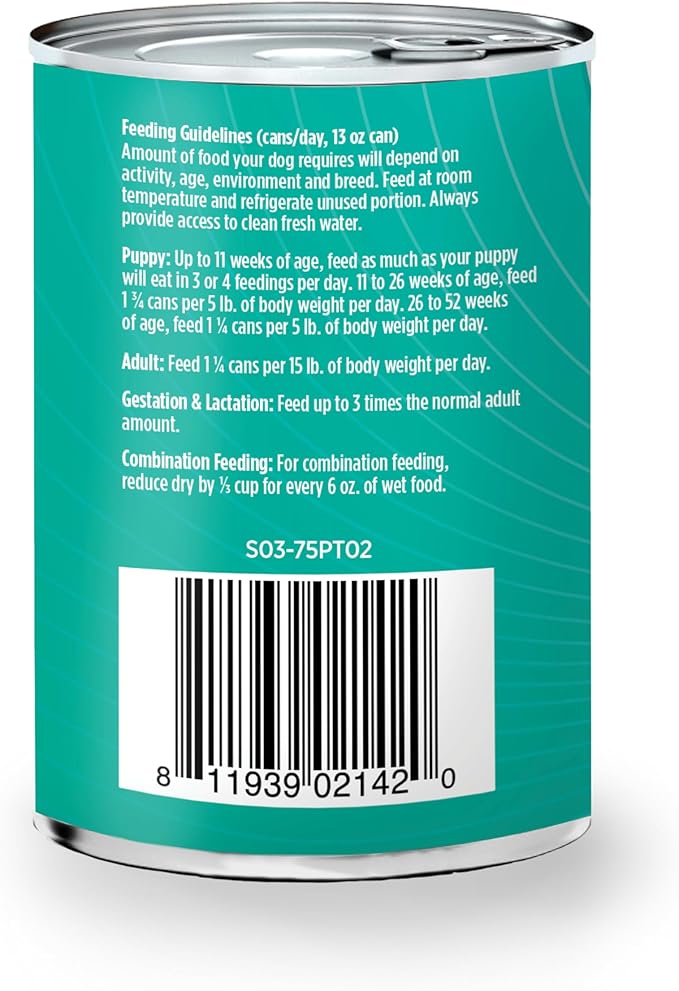 Nulo Grain-Free Turkey, Cod, & Sweet Potato Recipe Wet Canned Dog Food for Puppies, 13 Ounce, 12 Cans